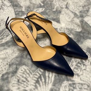 Malone Souliers designer heels size 39 navy blue